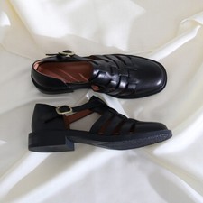 Roma Retro Womens Leather Closed Toe Hollow O...