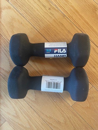 FILA Paar 5lb Handgewichte SCHWARZ Hanteln Gewichte NEU