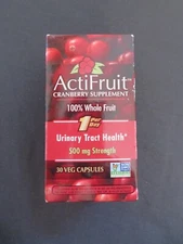 ActiFruit Cranberry Supplement Urinary Tract Health 500 mg 30 Veg Capsules ^