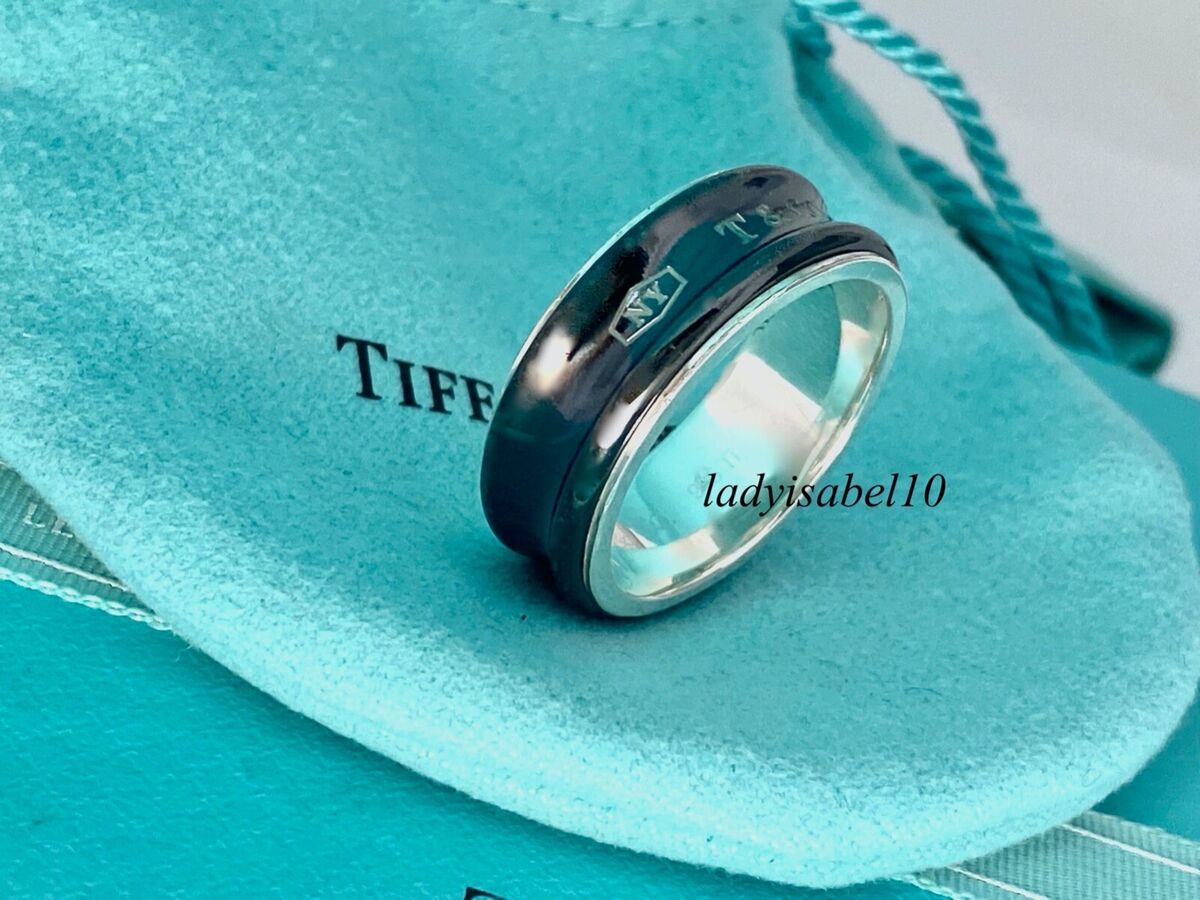 Tiffany & Co. 1837 Black Titanium Sz 7.25 Galaxy Wide Band Tiffany & Co. 1837 Black Titanium Sz 7.25 Galaxy Wide Band