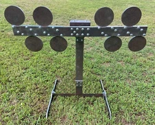 3/8" AR500 Revolving Plate Rack - Reactive Steel Shooting Target - 6in Paddles