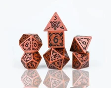 Sirius Dice - Ensemble de 7 dés polyédriques - illusory metal copper