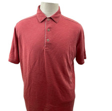 Tommy Bahama Men's Size M Solid Coral Modal Blend Polo Shirt