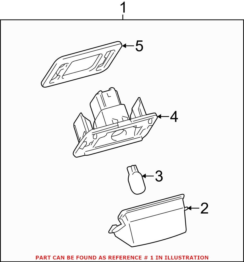 Genuine OEM License Plate Light Assembly for Toyota 8127006031 eBay