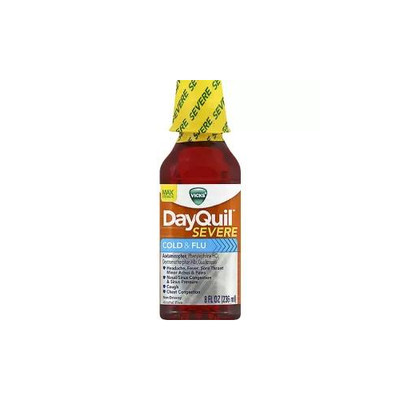 Vicks DayQuil Severe Cold & Flu Max Strength Acetaminophen Liquid 8 Oz 6 Pack