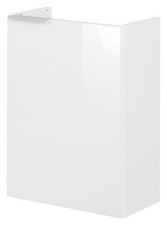 Fackelmann SBC KARA Waschbeckenunterschrank 45 cm Weiß Hochglanz Anschlag rechts