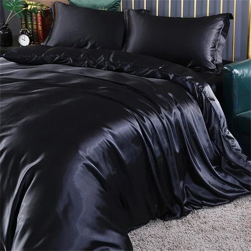 Luxury Blending Natural Mulberry Silk Bedding Set Duvet Cover Set with Sheets - Picture 29 of 56