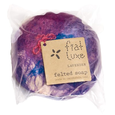 Fiat Luxe Lavender Felted Bath Soap Wool Handmade Essential Oil Unique Gift