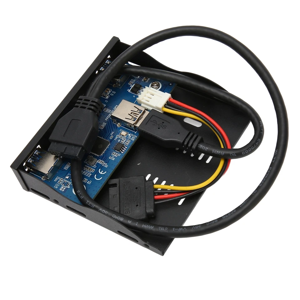 USB 3.2 Front Panel Hub USB3.2 TYPE C Floppy Drive Bay Panel 6 Ports Fit - Image 4 of 4