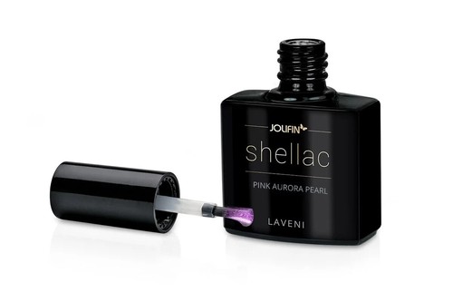 Jolifin LAVENI Shellac - pink aurora pearl 10ml #S1851.1 - Bild 3 von 7