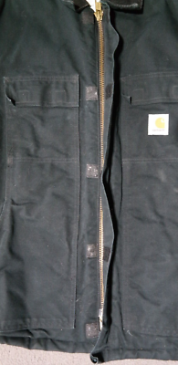 CARHARTT - Black Zipper Jacket Sz 44 XL Quilted Lined RN 14806 | eBay