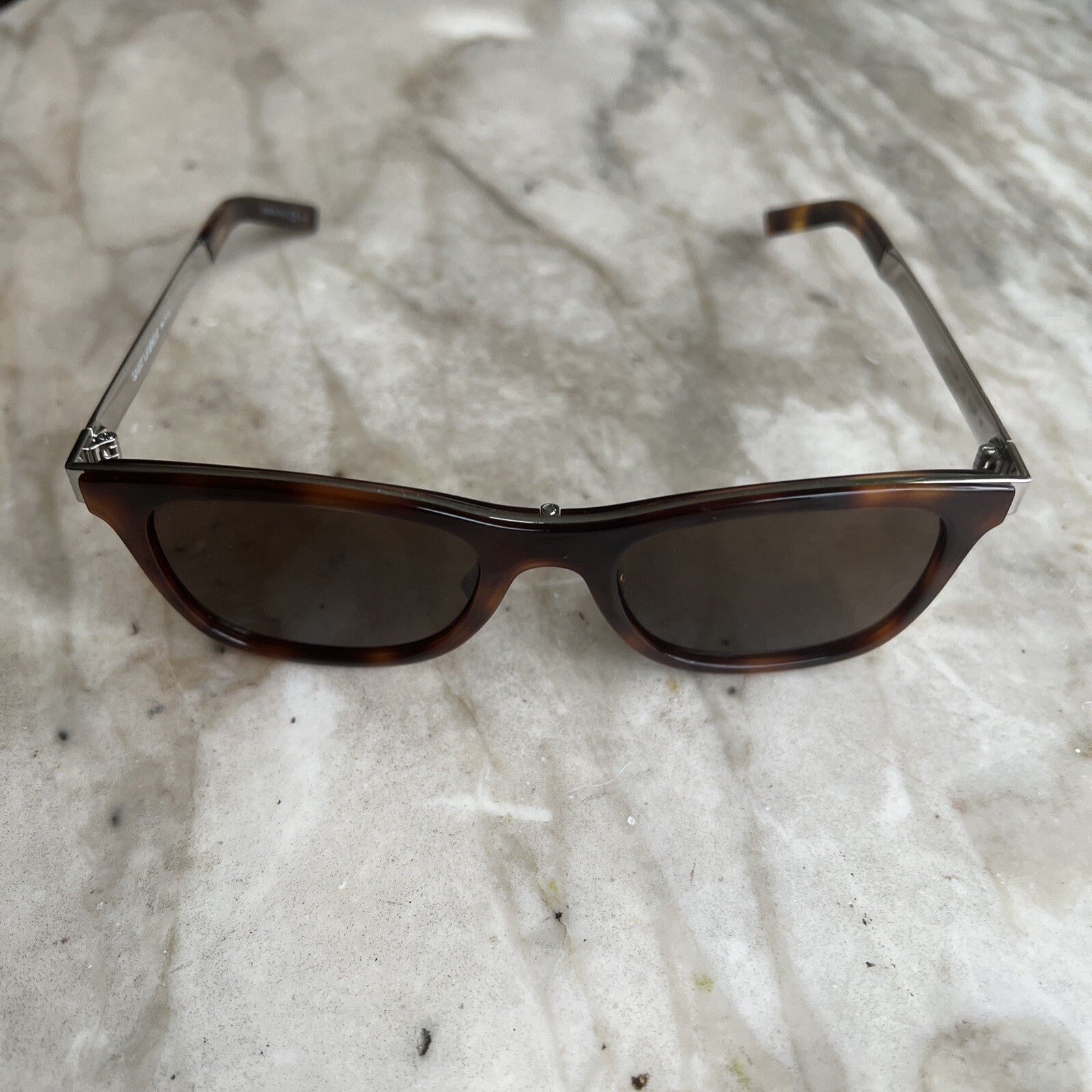 Occhiali da sole Saint Laurent SL51 Combi 003 montatura tartaruga lenti argento marrone