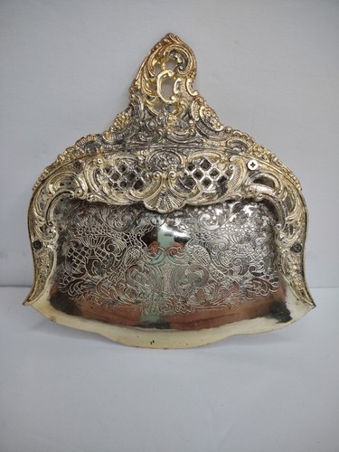 Vintage Antik Rokoko Silber Teller Silent Butler Krümelfänger. - Bild 10 von 11