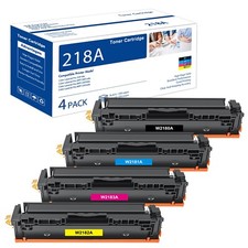 Compatible HP 218A 4PK CMYK Toner Cartridges No Chip Fits 3201dw 3301sdw 3301fdw