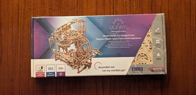 New UGears Marble Run Stepped Hoist-3D Wooden Mechanical Model Puzzle-355 Pieces