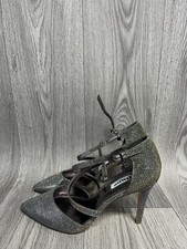 Dune London Clancy Silver Sparkly Heels UK Size 6 Brand New