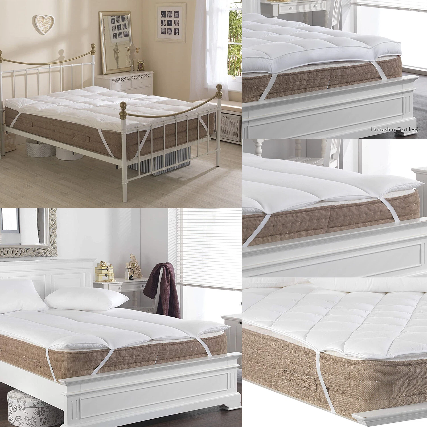 Mattress Topper Hotel Quality Soft Luxury Hollowfibre Slight Second 2cm 4in/10cm