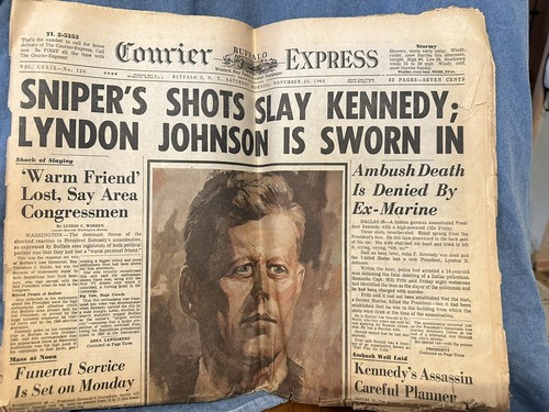 Vintage JFK President 1963 Assassination Full Newspapers Set of 4 - Picture 5 of 13