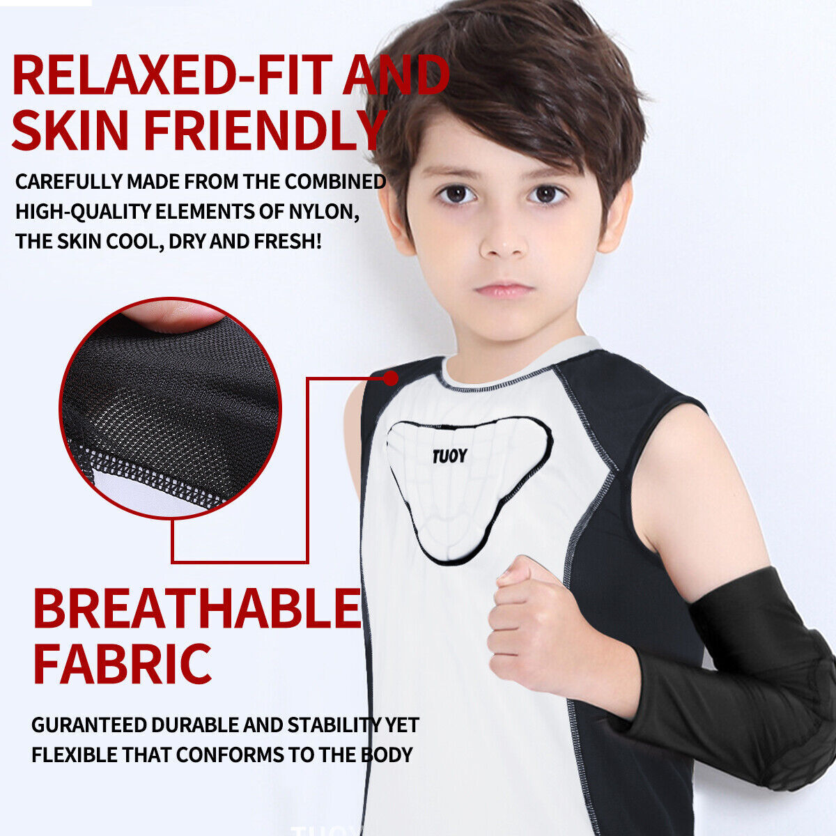 Youth Baseball Chest Protector Padded Compression Shirt Softball