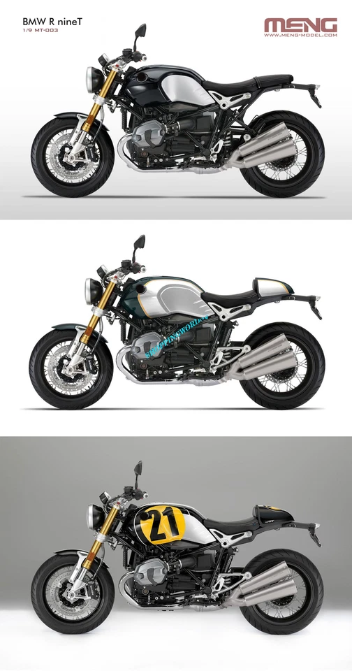 MENG MT-003 1/9 Scale R nineT MOTORCYCLE SERIES Model Kit - Image 3 of 4