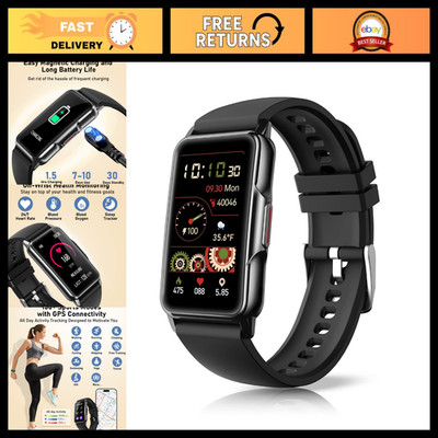Health Fitness Smart Watch Tracker - 24/7 Heart Rate, Blood Oxygen, Sleep Monito