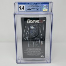 Friday the 13th VHS, 1994 Paramount Home Video CGC Graded 9.4 A Seal Horror