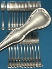 25 Pc MODERN PROVINCIAL Stainless 12 DINNER & 13 SALAD FORKS by Reed & Barton