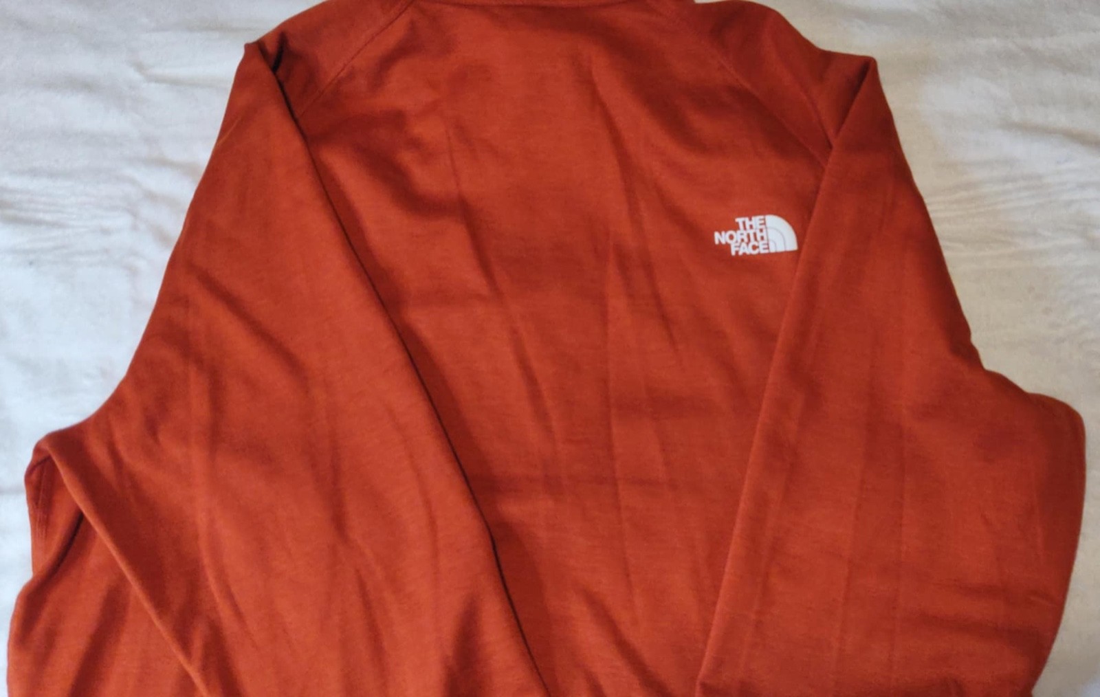 Orange North Face Pullover Half Zip Jacket Hoodie - image 5