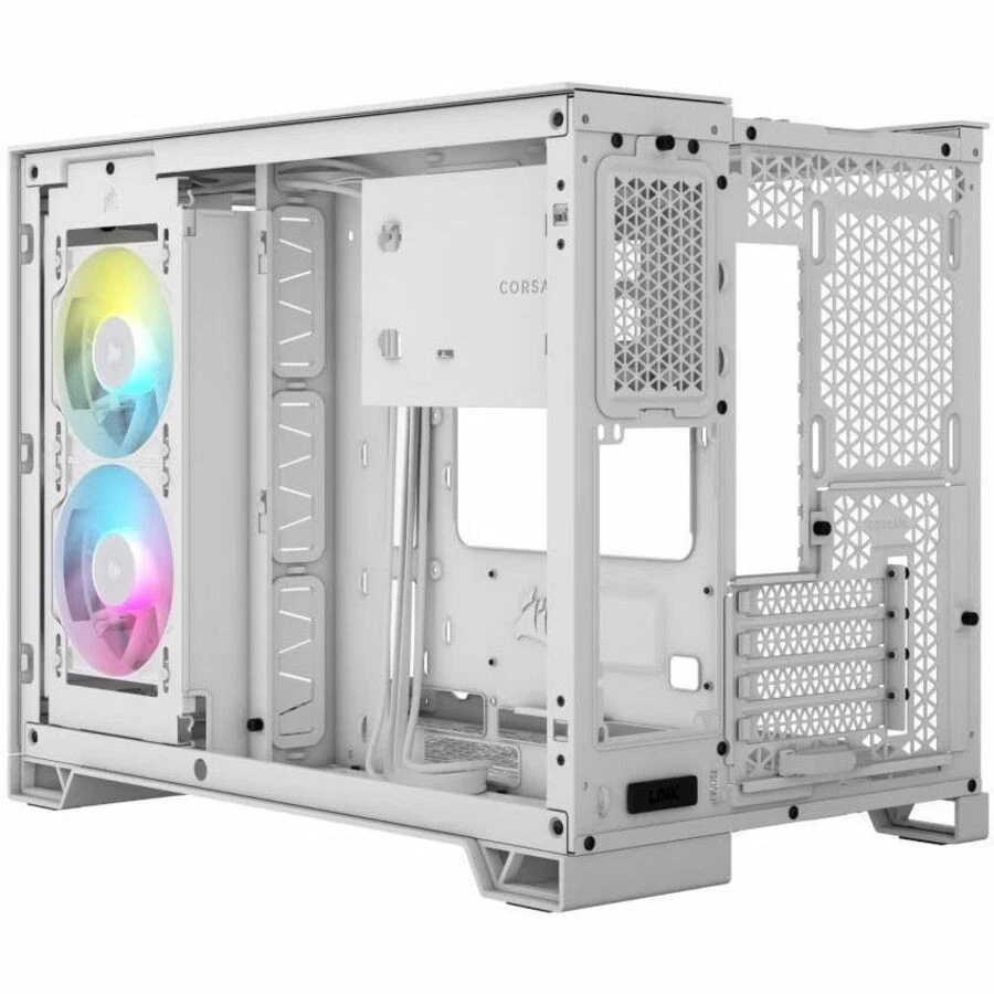 Corsair iCUE LINK 2500X RGB Micro ATX Dual Chamber PC Case - White - Image 2 of 4