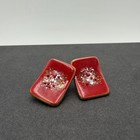 Vintage MCM Atomic Modernist Enamel Clip-On Earrings — photo 2