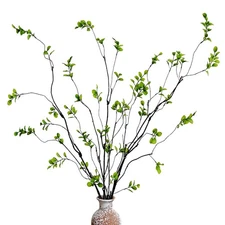 4 Pcs Artificial Ficus Branches Faux Eucalyptus Stems, 47.2 Inch Fake Greener...