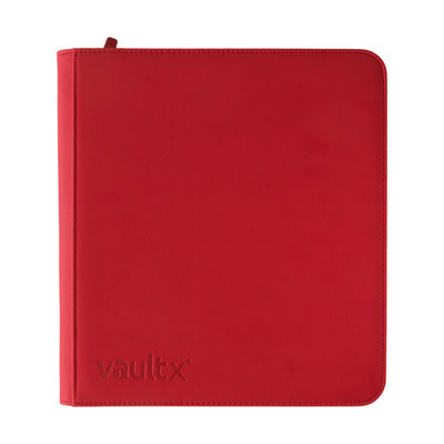Vault X 12-Pocket Exo-Tec  Zip Binder XL Fire Red