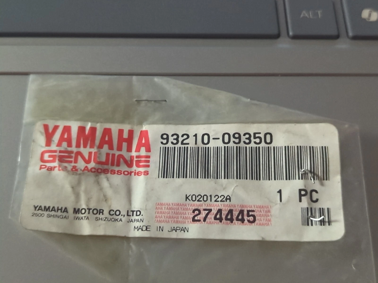New OEM Yamaha 93210-09350-00 O Ring NOS