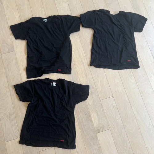 T shirt noir col rond sans étiquette classique Supreme Hanes taille S Homme occasion
