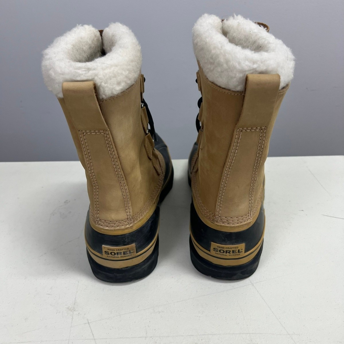 Sorel Caribou II Mens Waterproof Winter Snow Boots Size 7 Tan