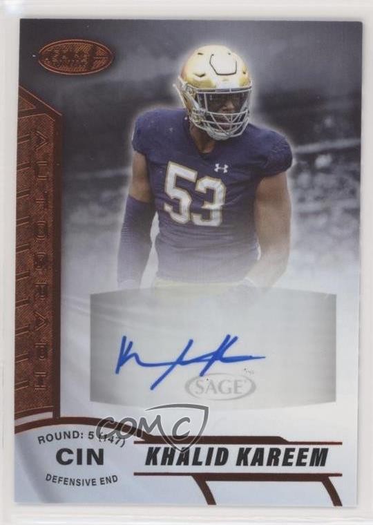 2020 Sage Aspire Bronze Khalid Kareem #ASP-40 Rookie Auto RC 03xg