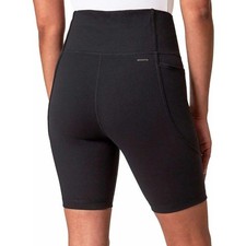 Mondetta High Waist 8" Women's Compressive Bike Shorts with Pockets Black Size S