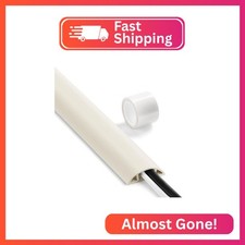 Floor Cable Cover 3ft Beige, LZEOY Cord Covers for Wires on Floor, Cord Hider Fl