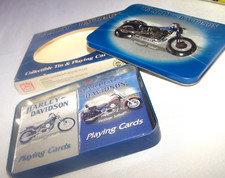 2003 Harley Davidson Motorcycles 2 Playing Cards Decks with Collector Tin NOS