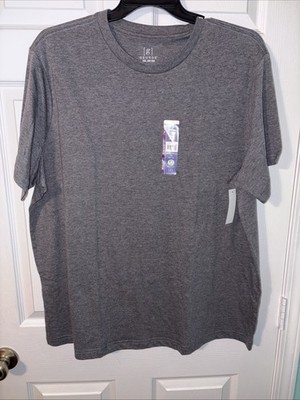 George Men 2XL 50-52 Crew Tee-Shirts Short Sleeves Moisture Wick  Gray (B6)