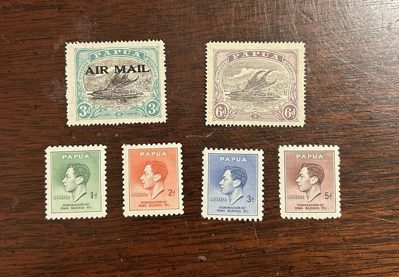 Papua Stamps 1901-1944 Unused H George VI Air Mail
