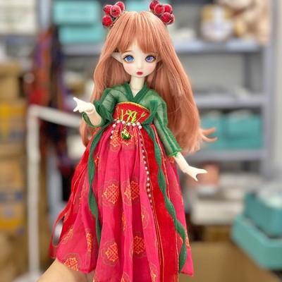 Ancient Costume 1/6 BJD Doll Elf Ears Different Color Eyes DIY Kids Toys Gifts