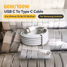 PD 60/100W USB C To USB C Cable Fast Charger For iPhone 15/16/17/18/Samsung Lot