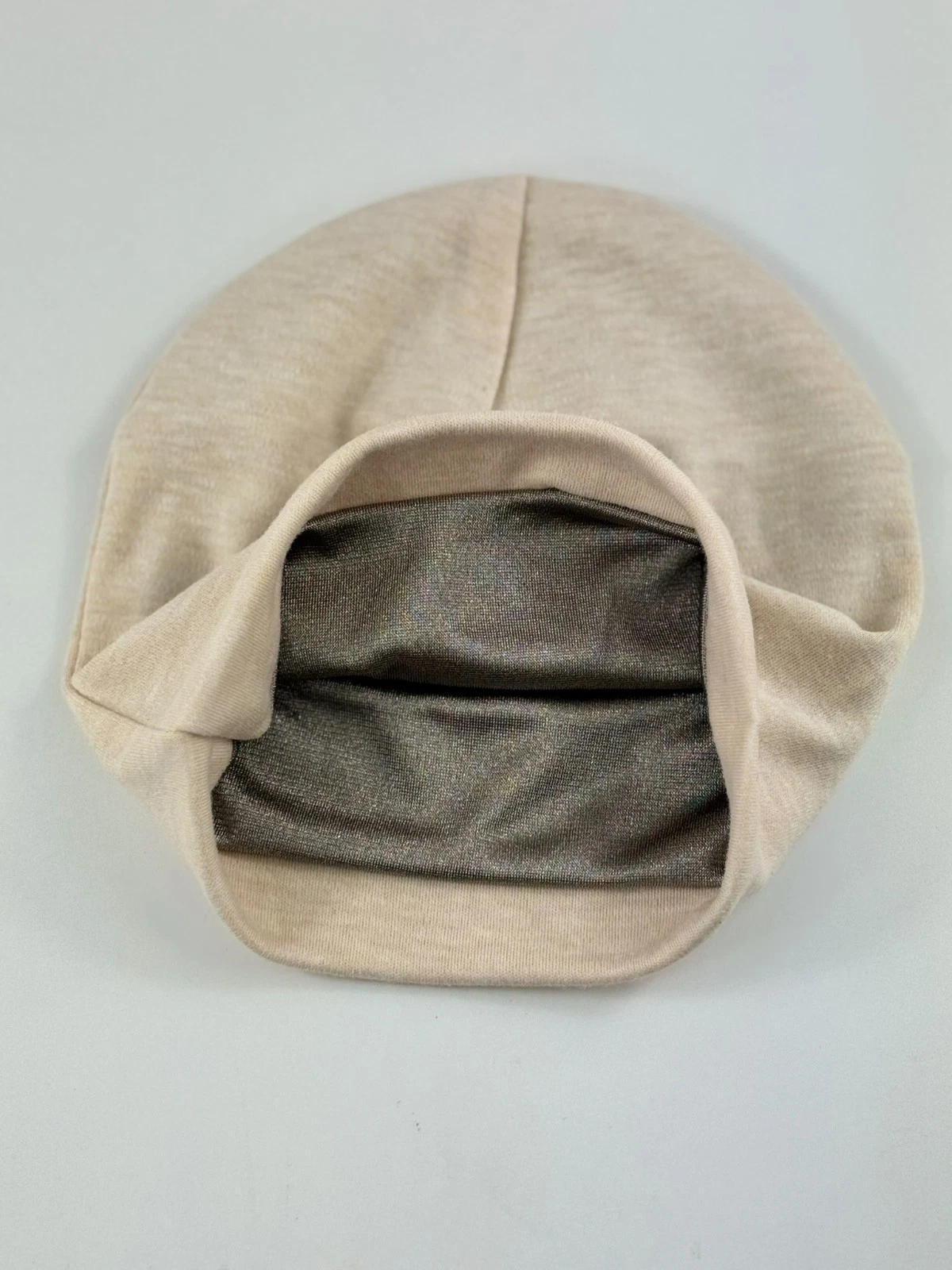 EMF Protection Baby Beanie Cap 0–3M Silver Fiber Antibacterial Cotton Hat Beige