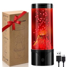 Volcano Lamp, Realistic Volcano Eruption Night Light with USB/Battery Power,L...