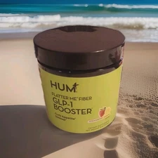 HUM Nutrition Flatter Me Fiber, Digestive Enzymes Prebiotics, Strawberry  4oz. 