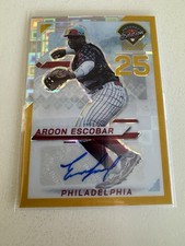 2025 Panini Prizm Aroon Escobar FOTL Auto Yellow 1/3 No158