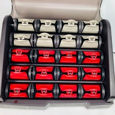 Vintage Remington H-9000 Hot Rollers Hair Setter 20 Velvet Flocked Curler Set