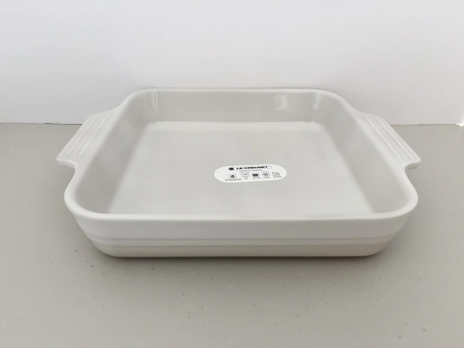 RARE Le Creuset 9" 23cm Square Baking Casserole Dish Meringue - NEW