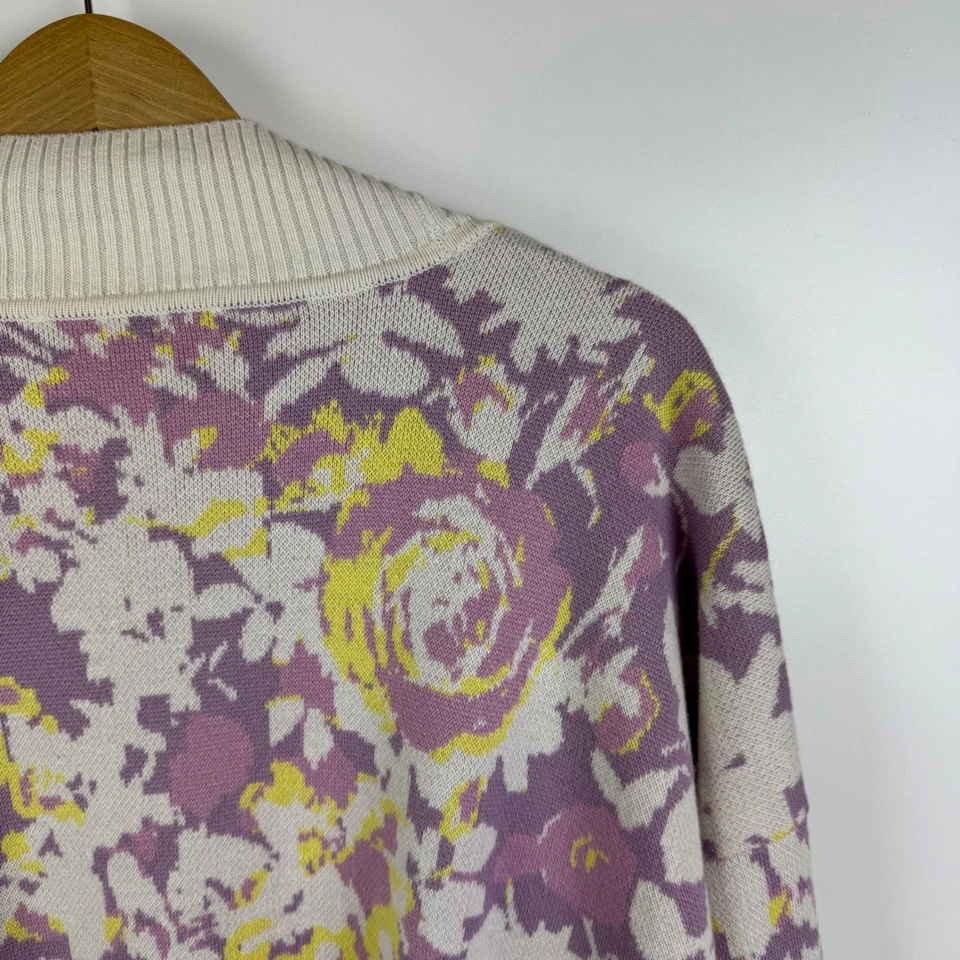 Isaac Mizrahi Live! Cárdigan Floral Talla XL Pastel Frente Abierto Suéter Tejido Cómodo Foto 2 de 4